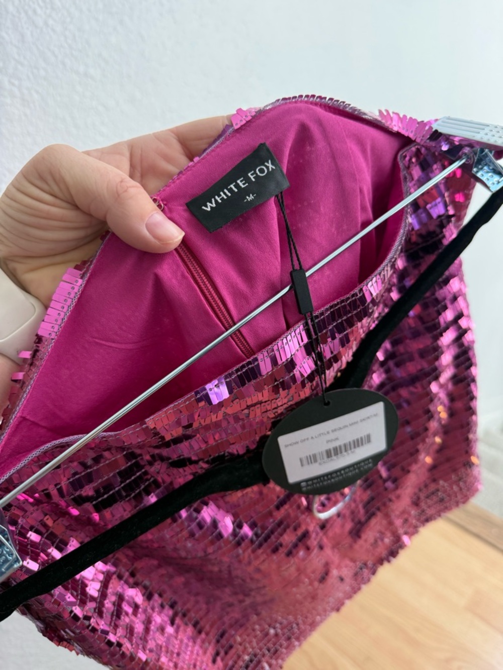 White Fox Boutique Purple Sequin Mini Skirt - Picture 4 of 4